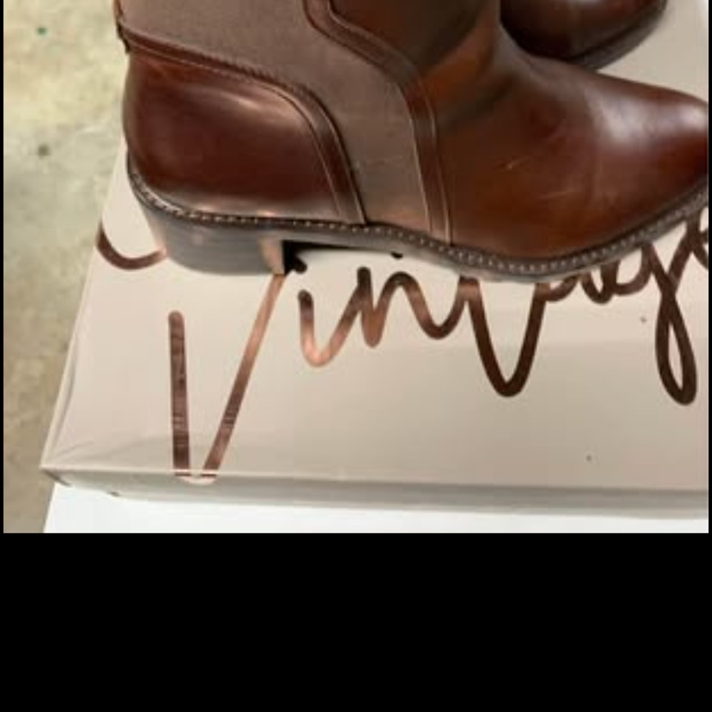 Crown Vintage Brown Leather Ankle Boots